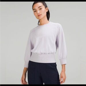 Lululemon Softstreme Ribbed-Hem Pullover Faint Lavendar Size 8